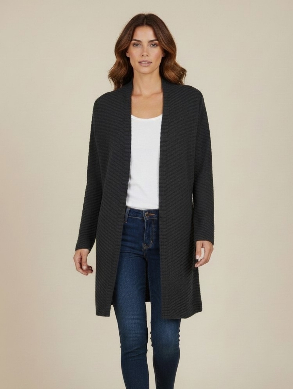 Wantable Open Front Long Cardigan Sweater Size Small